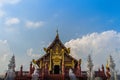 Beautiful architectural of Ho Kham Luang, the royal pavilion in lanna style building at the royal flora international horticulture