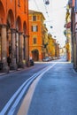 Beautiful architecture of the ancient Italian city of Bologna.