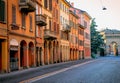 Beautiful architecture of the ancient Italian city of Bologna.