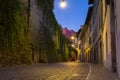 Beautiful architecture of the Bergamo old town at dawn, Italy Royalty Free Stock Photo