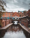 Beautiful architecture of Birmingham including Brindleyplace captured from the canal side, UK