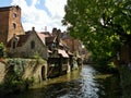 Beautiful architecture of Bruges captured on a sunny day Royalty Free Stock Photo