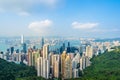 Beautiful architecture building exterior cityscape of hong kong city skyline Royalty Free Stock Photo