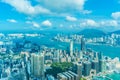 Beautiful architecture building exterior cityscape of hong kong city skyline Royalty Free Stock Photo