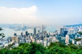 Beautiful architecture building exterior cityscape of hong kong city skyline Royalty Free Stock Photo