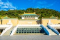 Beautiful architecture building exterior of landmark of taipei national palace museum in taiwan