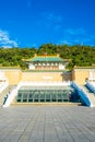 Beautiful architecture building exterior of landmark of taipei national palace museum in taiwan