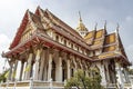 Beautiful architecture of chapel at Samphanthawong buddhist temple Wat Samphanthawongsaram Worawihan at Samphanthawong District