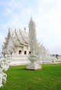 Beautiful architecture of the church in the temple (Wat Rong Khun),Chiang