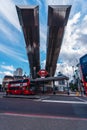 Beautiful architecture design of Vauxhall bus stop station on sunny day in west part of the city