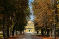 Beautiful architecture of Ducal Palace Palazzo Ducale di Parma in community garden Parco Ducale Royalty Free Stock Photo