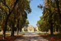 Beautiful architecture of Ducal Palace Palazzo Ducale di Parma in community garden Parco Ducale Royalty Free Stock Photo