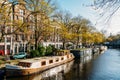 Beautiful Architecture Of Dutch Houses and Houseboats On Amsterdam Canal