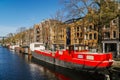 Beautiful Architecture Of Dutch Houses and Houseboats On Amsterdam Canal