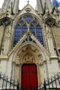 Beautiful architecture of exterior walls,Notre Dame,Paris,France,2016