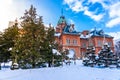 Beautiful architecture former government building hall landmakr of Sapporo city Hokkaido Royalty Free Stock Photo