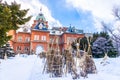 Beautiful architecture former government building hall landmakr of Sapporo city Hokkaido Royalty Free Stock Photo