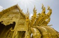 Architecture golden temple in Nan province,Thailand