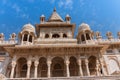 Beautiful architecture of Jaswant Thada cenotaph, Jodhpur, Rajasthan,India. in memory of Maharaja Jaswant Singh II. Makrana marble Royalty Free Stock Photo