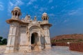 Beautiful architecture of Jaswant Thada cenotaph, Jodhpur, Rajasthan,India. in memory of Maharaja Jaswant Singh II. Makrana marble