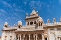 Beautiful architecture of Jaswant Thada cenotaph, Jodhpur, Rajasthan,India. in memory of Maharaja Jaswant Singh II. Makrana marble Royalty Free Stock Photo