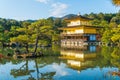 Beautiful Architecture at Kinkakuji Temple (The Golden Pavilion) in Kyoto. Royalty Free Stock Photo