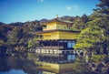 Beautiful Architecture of Kinkakuji Temple & x28;The Golden Pavilion& x29; Royalty Free Stock Photo