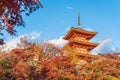 Beautiful Architecture in Kiyomizu-dera Temple Kyoto,. Royalty Free Stock Photo