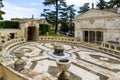 View of Villa Pia Casina Pio IV which is now home to Pontifical Academy of Sciences from Vatican Gardens in Rome Italy. Royalty Free Stock Photo