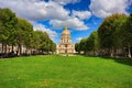 Beautiful architecture of the Les Invalides building with a golden dome in Paris, France Royalty Free Stock Photo