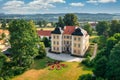 Beautiful architecture of the Lomnica Palace in Lower Silesia. Poland