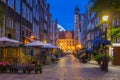 Beautiful architecture of Mariacka street in Gdansk