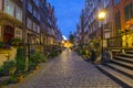 Beautiful architecture of Mariacka street in Gdansk