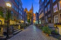 Beautiful architecture of Mariacka street in Gdansk