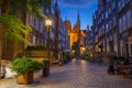 Beautiful architecture of Mariacka street in Gdansk Royalty Free Stock Photo