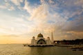 Melaka Straits Mosque in Malacca Royalty Free Stock Photo