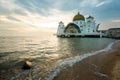 Melaka Straits Mosque in Malacca Royalty Free Stock Photo