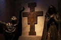 Santa Barbara Mission Crucifix and Pleading Statues