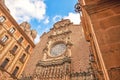 Beautiful architecture of Montserrat monastery, popular travel destination in Catalonia, Spain Royalty Free Stock Photo