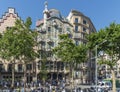 Beautiful architecture, old buildings in Barcelona, Spain. The famous tourist center in Europe Royalty Free Stock Photo