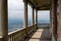 Beautiful architecture of the pagoda overlooking the city of Reading, Pennsylvania