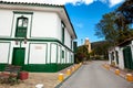 Beautiful architecture of the streets of the colonial small town of Iza located in the Boyaca department in Colombia