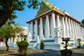 beautiful architecture temple and tree and blue sky Royalty Free Stock Photo