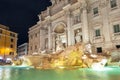 Beautiful architecture of the Trevi Fountain in Rome at night, Italy Royalty Free Stock Photo