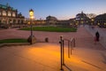 Beautiful architecture of the Zwinger palace in Dresden ad dusk, Saxony. Germany Royalty Free Stock Photo