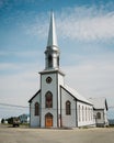 Beautiful architecture of the Ãâ°glise Saint-Maurice de lÃâ°chouerie, GaspÃÂ©, QuÃÂ©bec, Canada Royalty Free Stock Photo