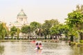 Beautiful architecural of the Ananta Samakhom Throne Hall, view from Dusit zoo now closed. The architecture of the Neo-