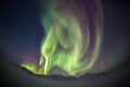 Beautiful Arctic glacier landscape with Northern Lights - Spitsbergen, Svalbard Royalty Free Stock Photo