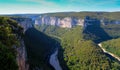 The Ardeche Canyon gorges de l`Ardeche in France