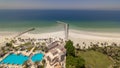 Beautiful area of beach in Ajman timelapse near the turquoise waters of Arabian Gulf.